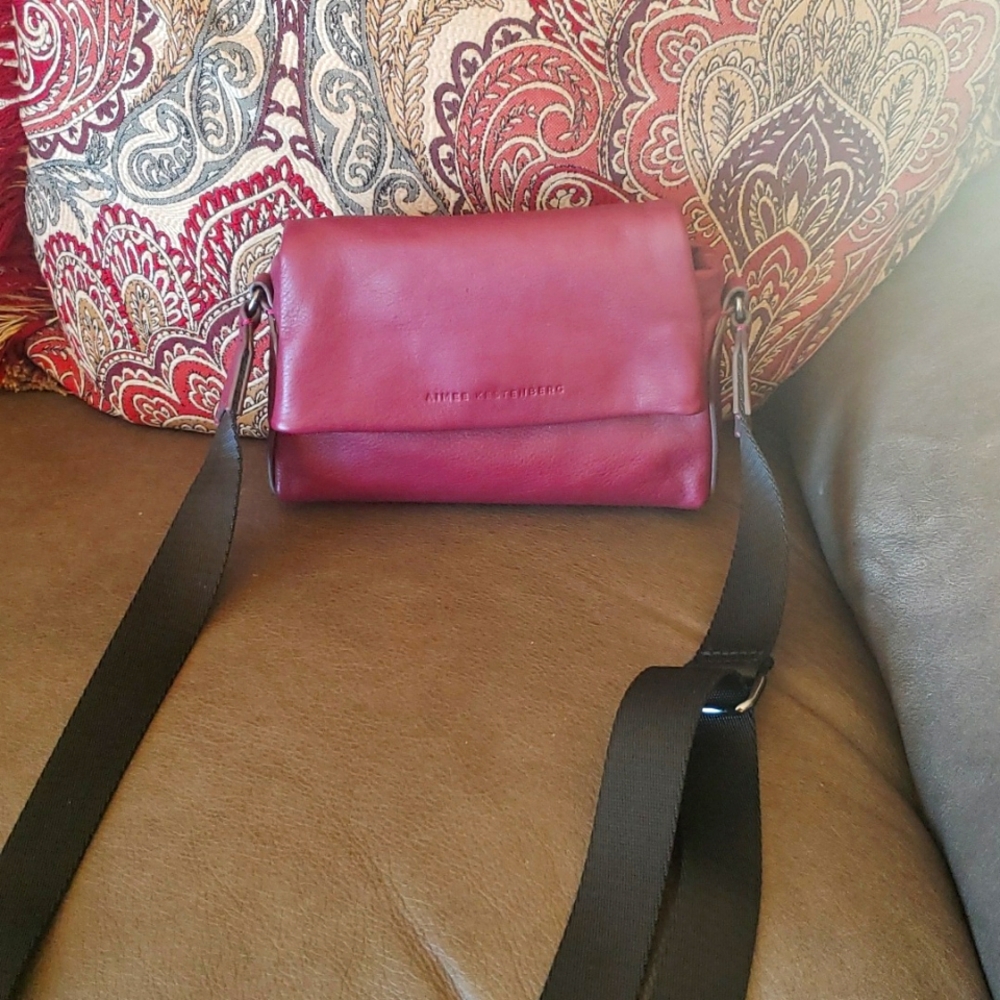 AIMEE KESTENBERG Broadway Mini Genuine Leather Crossbody Bag w/ Hidden Pocket